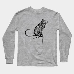 Sunset Lion - black line Long Sleeve T-Shirt